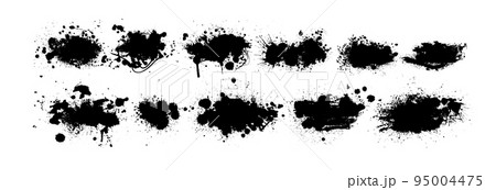A set of black blots. Vector illustration 95004475