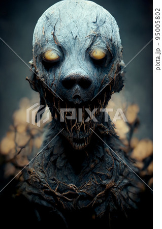 Concept art illustration of nightmare creature horror halloween 95005802