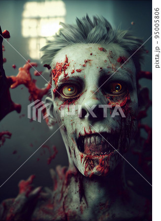 Concept art illustration of zombie horror halloween 95005806