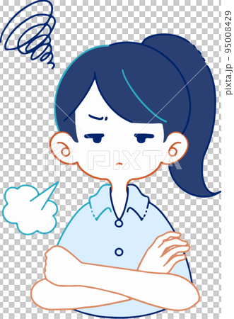 一個人驚訝地嘆息的矢量圖 一個人驚訝地嘆息的矢量圖 95008429