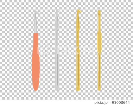 Illustration set with the image of a crochet Illustration set with the image of a crochet 95008644