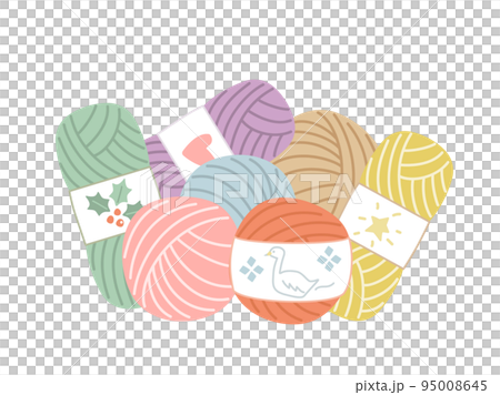 illustration of colorful yarn 95008645