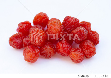Dried red plums. Candied dried fruit 95009318