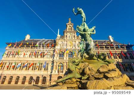The City Hall (Stadhuis van Antwerpen) of Antwerp, Belgium The City Hall (Stadhuis van Antwerpen) of Antwerp, Belgium 95009549