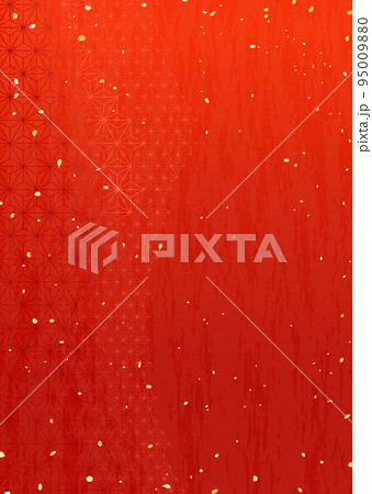 麻の葉模様　和風背景素材 95009880