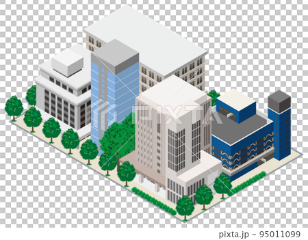 城市景觀的三維視圖。 城市景觀的三維視圖。 95011099