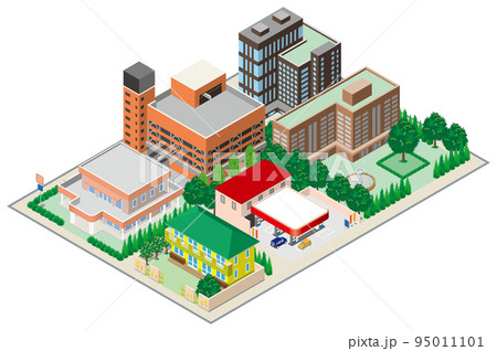 街並みの立体図. 都市の景観. 街並みの立体図. 都市の景観. 95011101