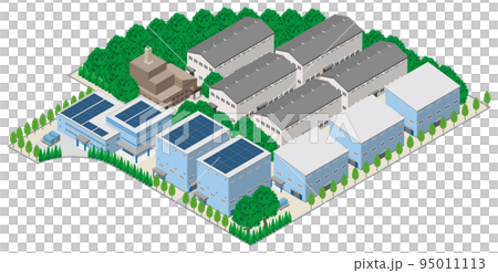 城市景觀的三維視圖。 95011113