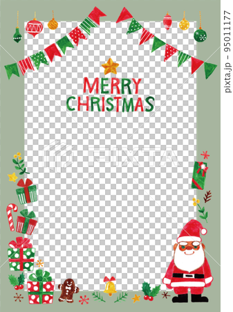 聖誕框架水彩手繪 A4 垂直 95011177