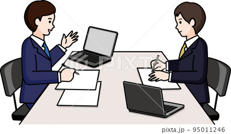 ミーティングする男性2人 ミーティングする男性2人 95011246