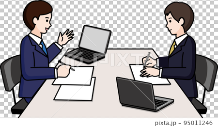 ミーティングする男性2人 ミーティングする男性2人 95011246