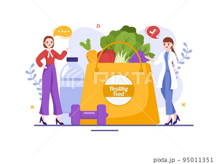 Nutrition Store with Dietary Supplement of Vitamins and Minerals such as Fresh Fruit or Vegetables Template Hand Drawn Cartoon Flat Illustration Nutrition Store with Dietary Supplement of Vitamins and Minerals such as Fresh Fruit or Vegetables Template Hand Drawn Cartoon Flat Illustration 95011351