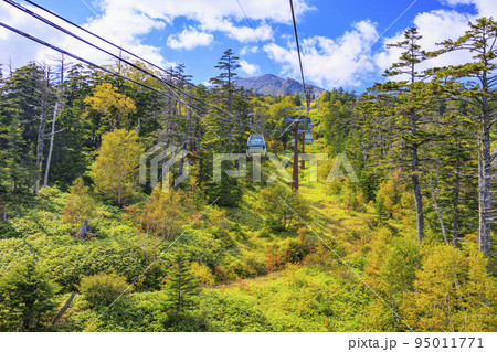 紅葉真っ盛りな御嶽山 ロープウェイ〜8合目 紅葉真っ盛りな御嶽山 ロープウェイ〜8合目 95011771