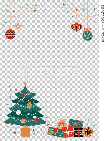 クリスマスツリーとプレゼントのイラスト 95012083