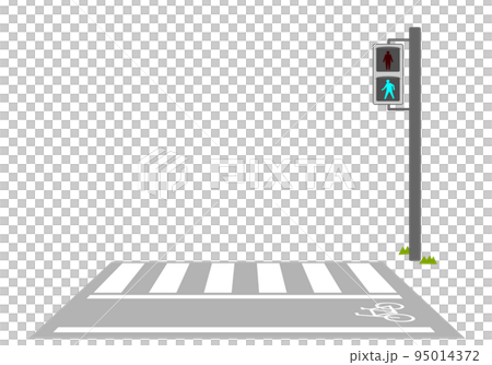 交通安全　横断歩道と自転車横断帯 95014372