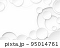 Modern abstract white circle background. Luxury and geometric shape texture elements. 95014761