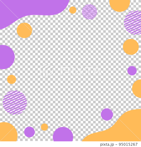 Halloween-colored geometric pattern frame square white background Halloween-colored geometric pattern frame square white background 95015267