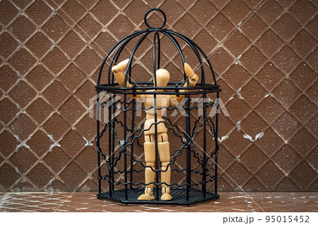 Man Trapped, Prisoner in Cage 95015452