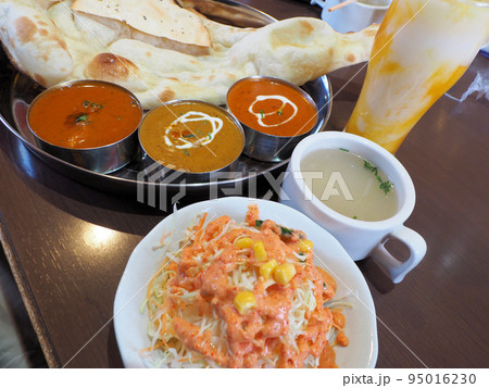 Mr.エベレストインドカレーレストランのターリーAセット 福岡県小郡市山隈 Mr.エベレストインドカレーレストランのターリーAセット 福岡県小郡市山隈 95016230