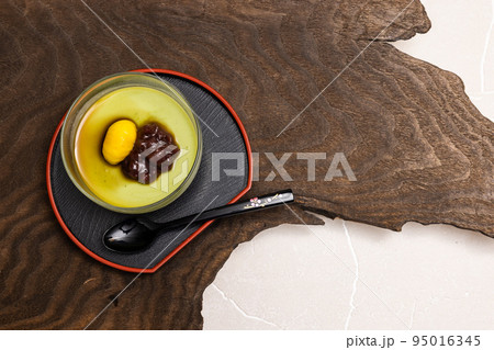 抹茶プリン traditional Japanese Sweet taste desert 抹茶プリン traditional Japanese Sweet taste desert 95016345