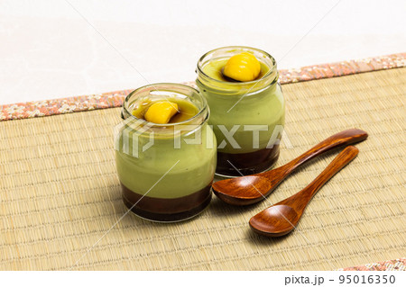 抹茶プリン traditional Japanese Sweet taste desert 抹茶プリン traditional Japanese Sweet taste desert 95016350