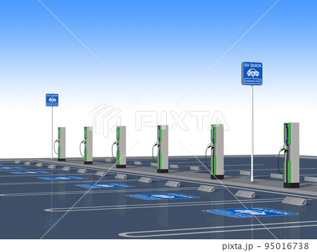 電気自動車 EV 充電スタンド 背景 電気自動車 EV 充電スタンド 背景 95016738