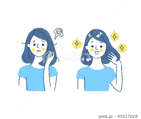 髪の悩み　ビフォーアフター 95017028