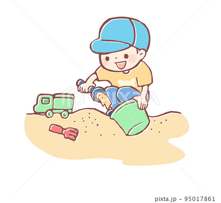 砂場で遊ぶ子どものイラスト 95017861