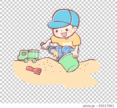 砂場で遊ぶ子どものイラスト 95017861