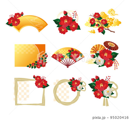 椿の花 正月 年賀 椿の花 正月 年賀 95020416