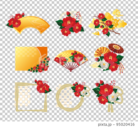 椿の花 正月 年賀 椿の花 正月 年賀 95020416