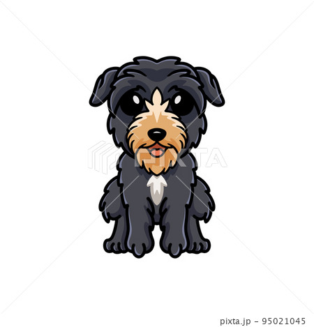 Cute deer hound dog cartoon sitting 95021045