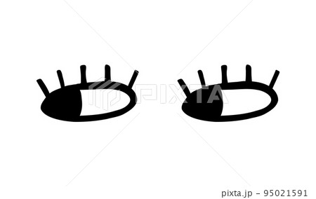Crazy eyes. Doodle open eye. Abstract hand drawn fun geometric collection. Vector black elements Crazy eyes. Doodle open eye. Abstract hand drawn fun geometric collection. Vector black elements 95021591