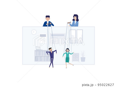 裏で糸を引く陰の権力者達!のイラスト素材 裏で糸を引く陰の権力者達!のイラスト素材 95022627
