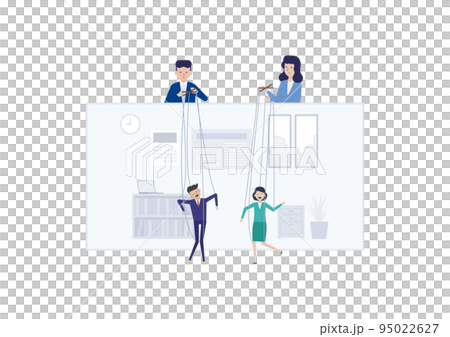 裏で糸を引く陰の権力者達!のイラスト素材 裏で糸を引く陰の権力者達!のイラスト素材 95022627