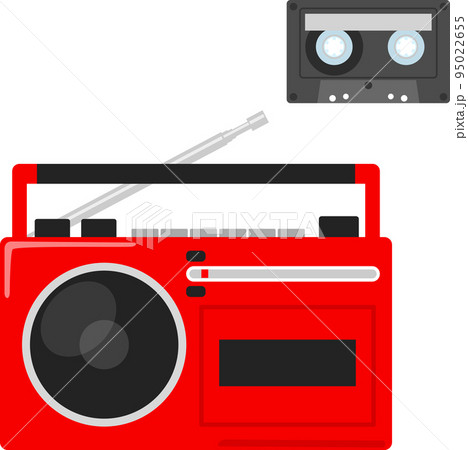 ラジカセとカセットテープ ラジカセとカセットテープ 95022655