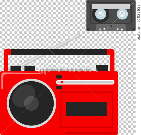 ラジカセとカセットテープ ラジカセとカセットテープ 95022655