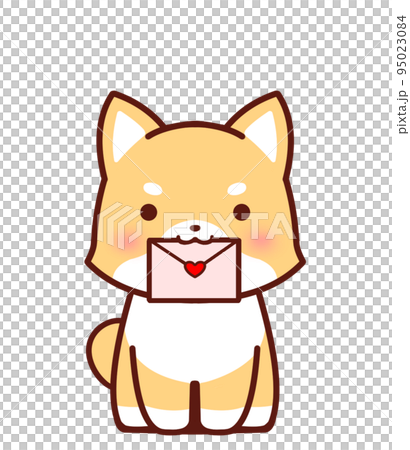 ラブレターをくわえた柴犬② 95023084