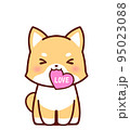 ハートをくわえた柴犬③ 95023088