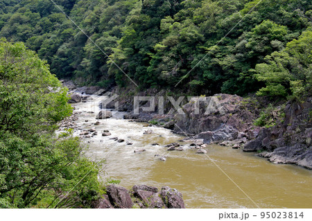 福知山線廃線敷に沿って流れる武庫川渓谷 95023814