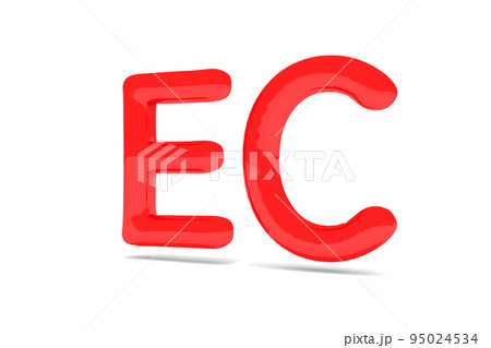 ECの赤い立体文字 95024534