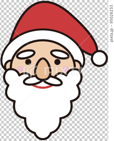 cute santa claus grandfather face 95026255