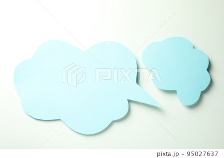 Speech bubbles on white background, space for text 95027637