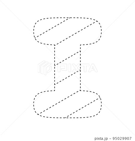 Letter I tracing worksheet for kids 95029907