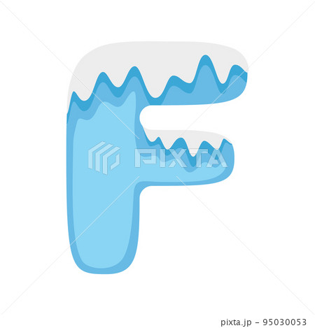 Letter F Snow, vector illustration 95030053
