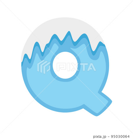 Letter Q Snow, vector illustration 95030064