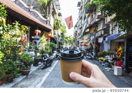 Coffee to go in Hanoi Vietnam 95030744