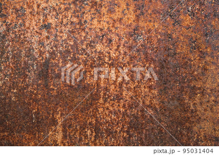Dark light red rusty metal plate. Grunge texture 95031404