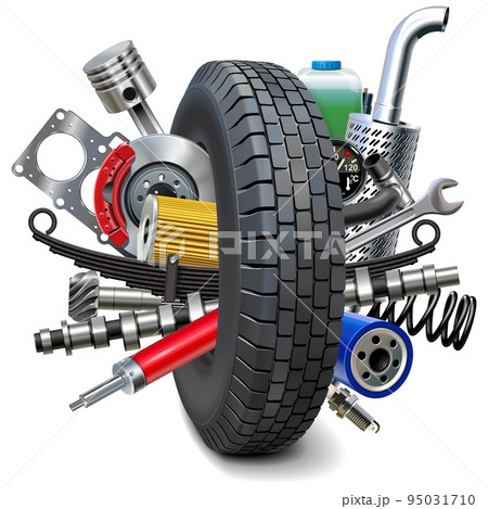 Vector Truck Tire with Car Spares 95031710