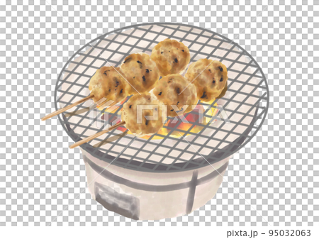 水彩の焼鳥_つくね01_3 水彩の焼鳥_つくね01_3 95032063